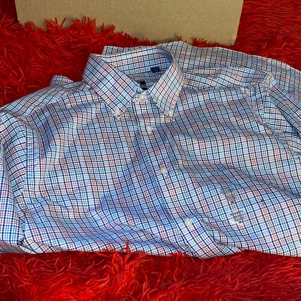 Izod Multicolor Plaid Button Down Shirt